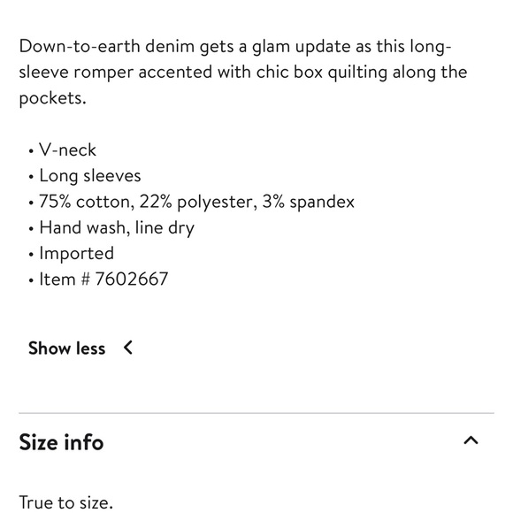 Stylish Blue Denim Romper Plus Size NWT 3XL (18W - 20W) - Picture 6 of 6